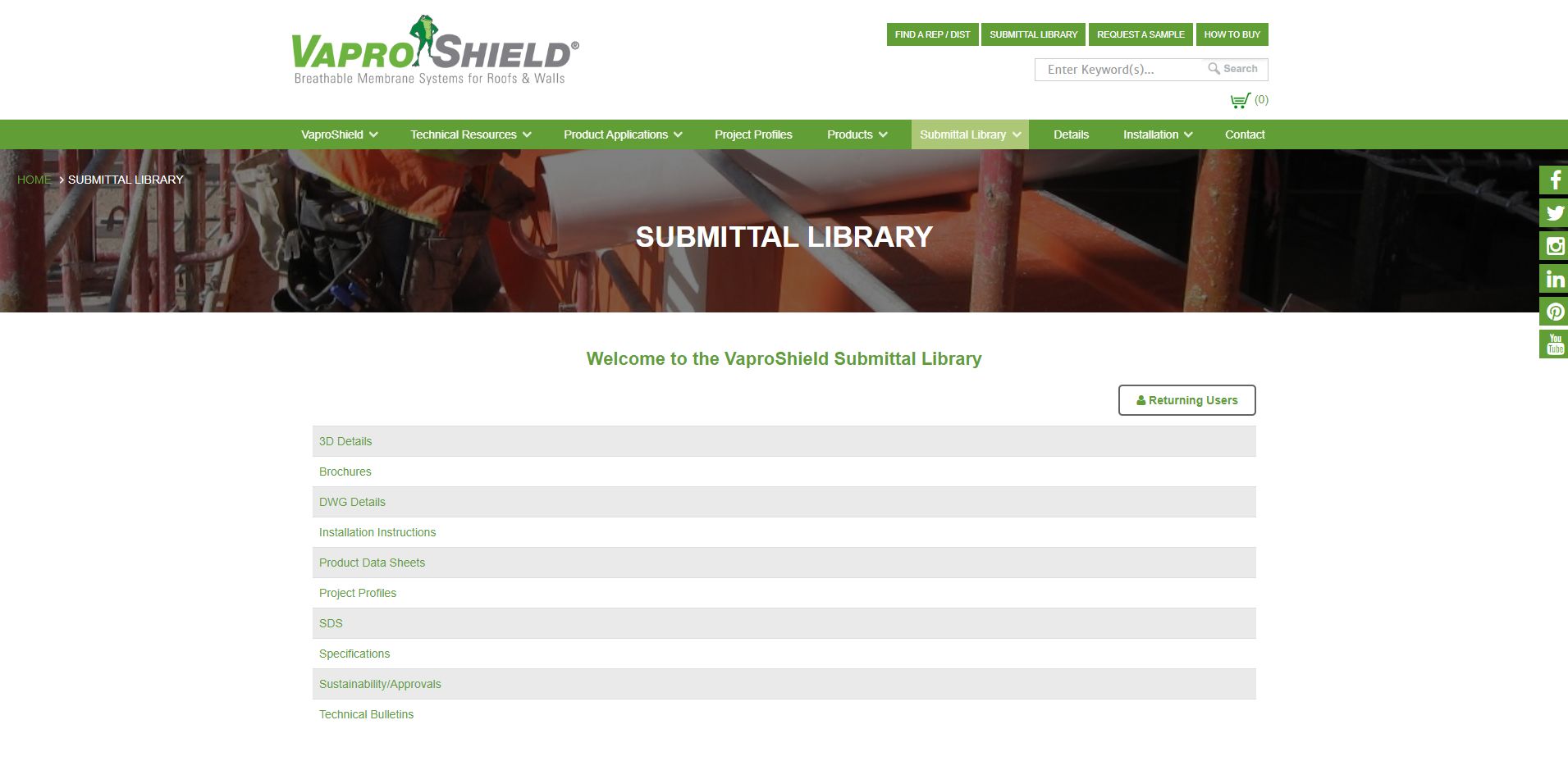 VS Submittal page