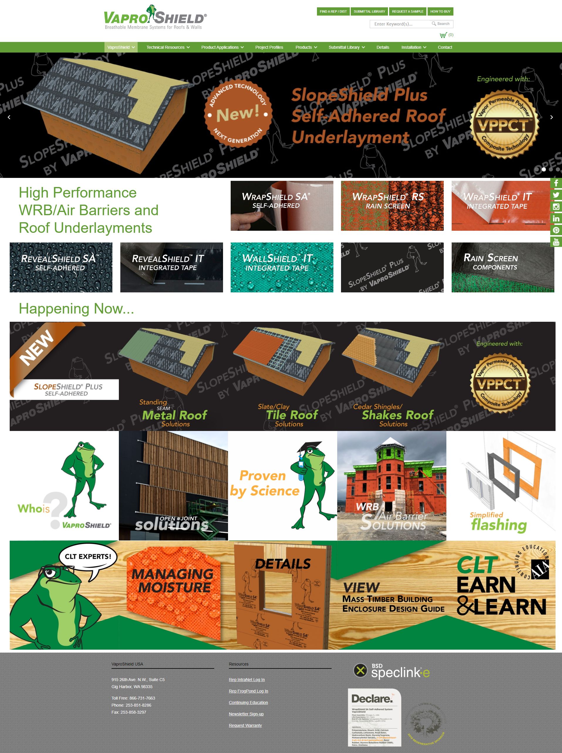 Vaproshield homepage